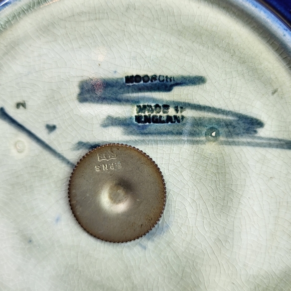 Antique Moorcroft Pottery, Made In England, Serving Dish "Wisteria" - Picture 4 of 10